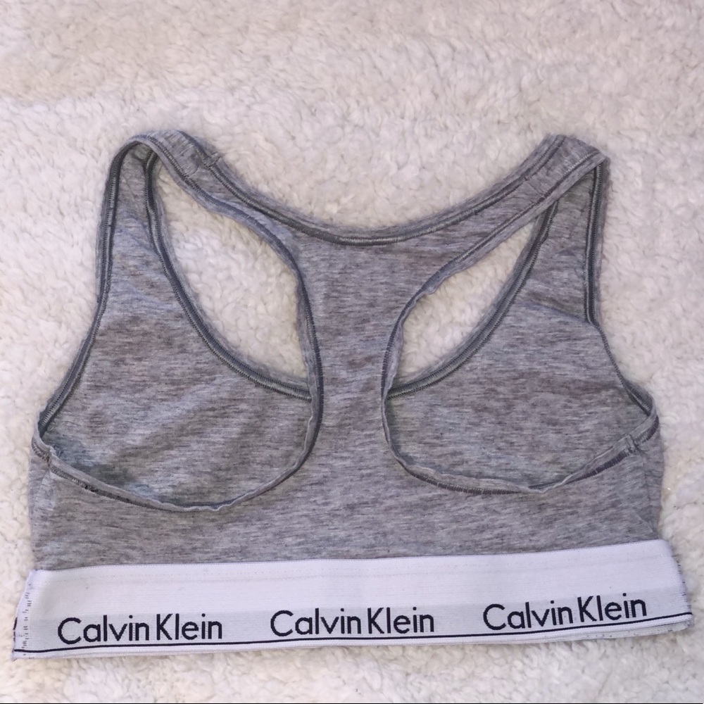 Grey Calvin Klein unlined sports bra - Picture 2 of 2